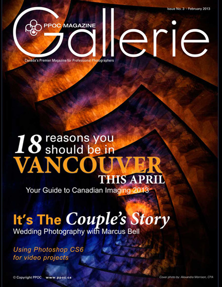 alex morrison is on the cover of Gallerie Magazine